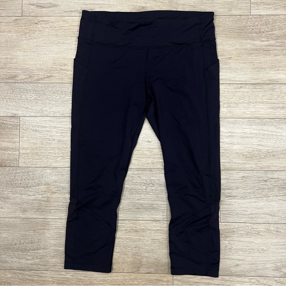 Lululemon Pace Rival Crop 22" Leggings Size 10 Midnight Navy – Luxtreme - Picture 4 of 11